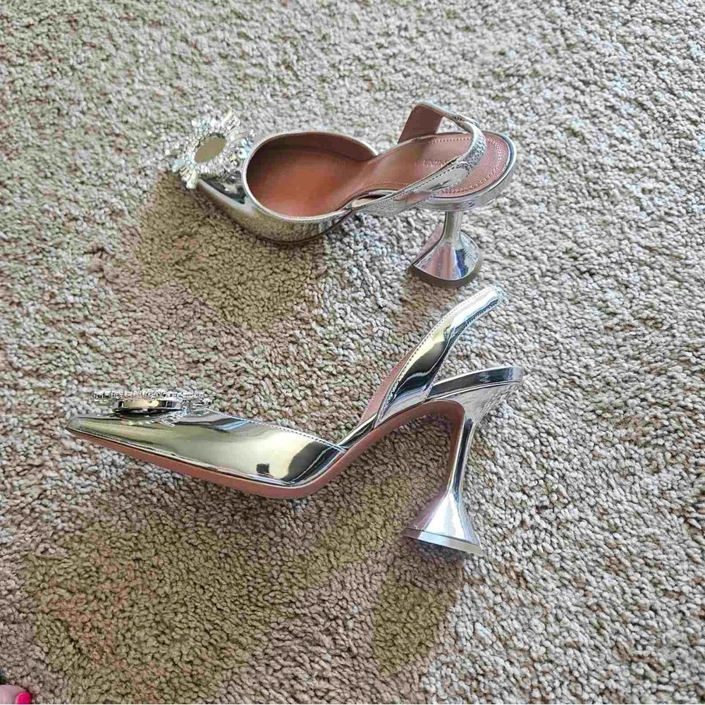 COPY - Amina Muaddi Begum Pointed Toe Slingback Pump - Picture 9 of 14